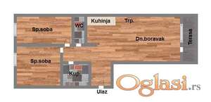 trosoban stan 75m2 telep izgradnja